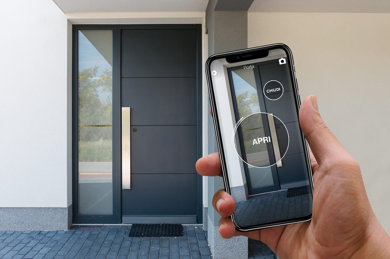 Domótica sin obras: puerta inteligente con 1Control DORY y apertura desde smartphone