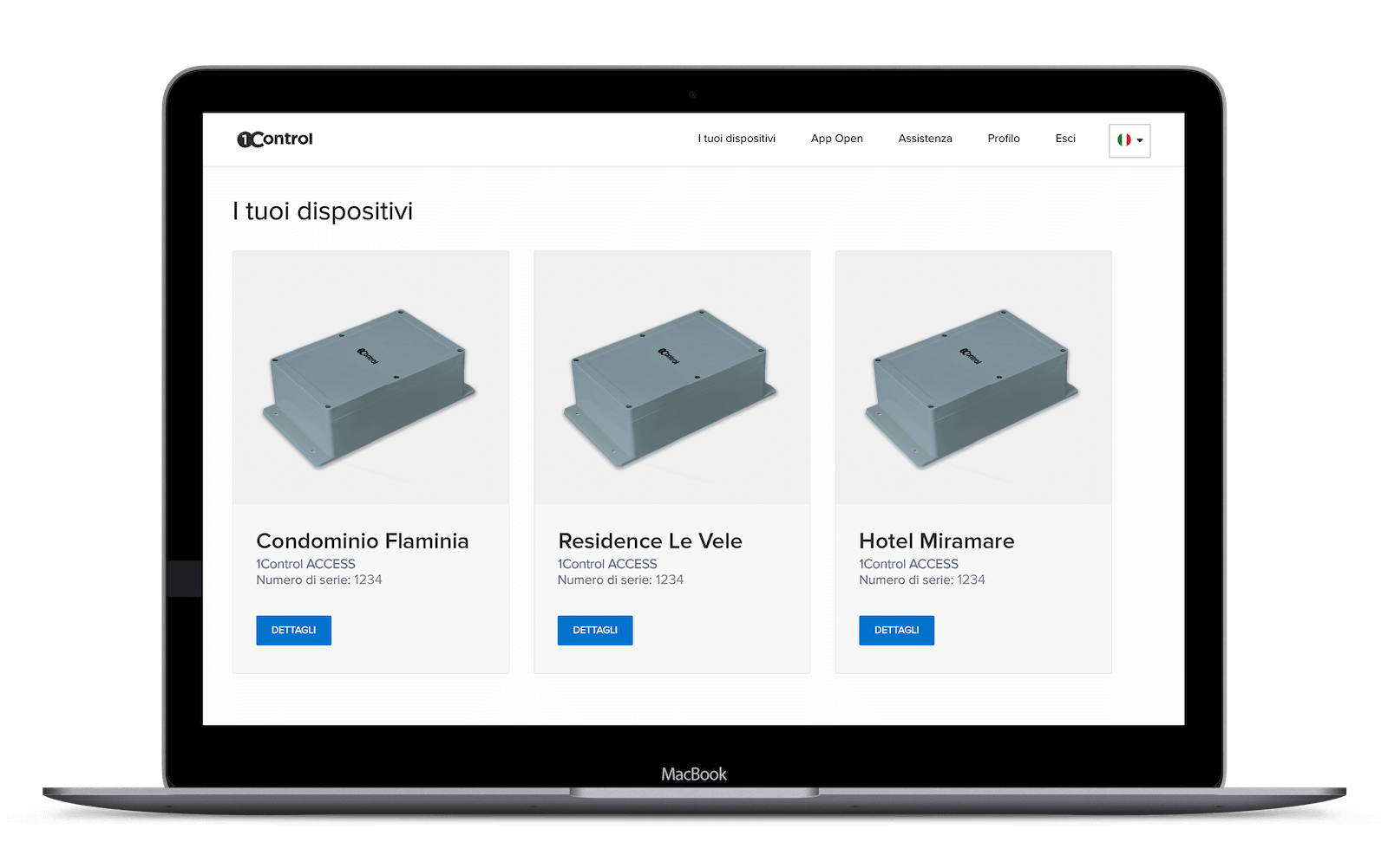 Membro di un coworking che apre l'ingresso dallo smartphone con il controllo accessi 1Control ACCESS
