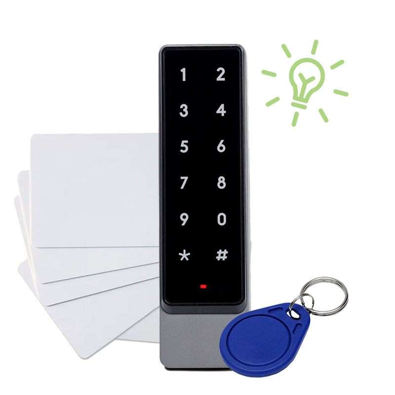 1Control smart keypad for meeting room access control: the client enters with a PIN valid only for the booked slot