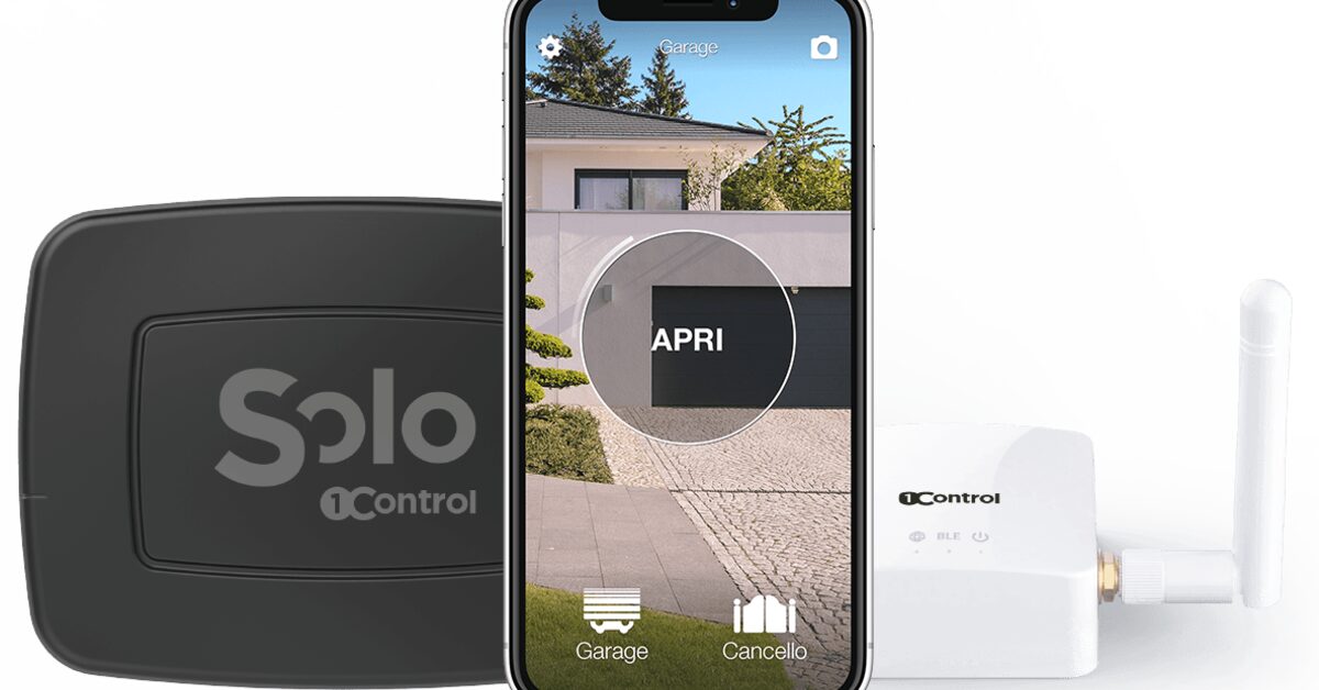 Modulo relè Wi-Fi Shelly cablato sulla centralina di un cancello automatico e alternativa senza cablaggi 1Control SOLO