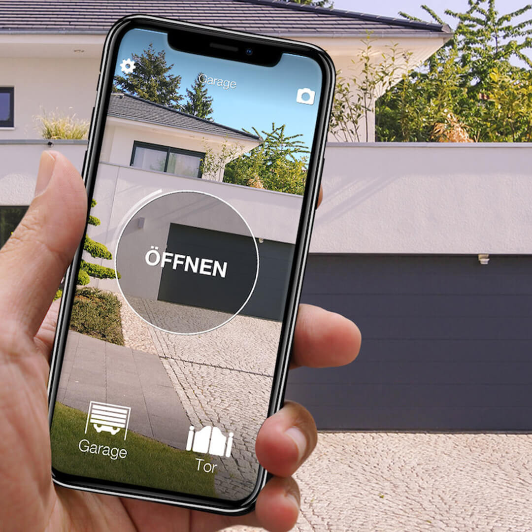 1Control-App f&uuml;r das &Ouml;ffnen des Garagentors per Smartphone mit smartem Tor&ouml;ffner SOLO