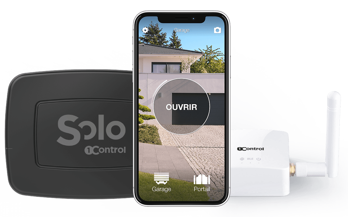 Ouvre-portail intelligent 1Control SOLO et hub LINK pour contr&ocirc;le Bluetooth et Wi-Fi du portail automatique