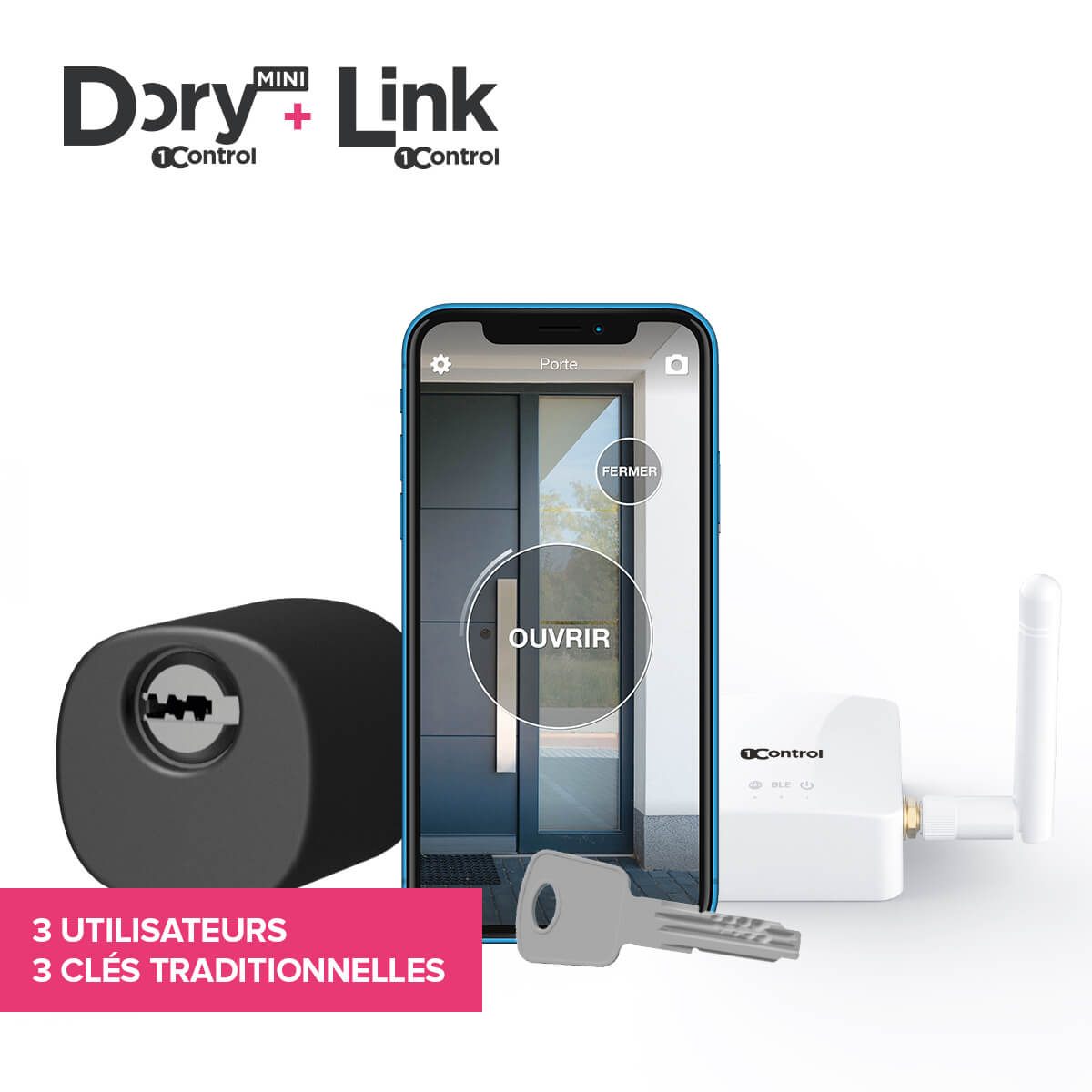 Dioche Serrure Connectée Contrôle à Distance WiFi avec Digitale, Carte, Mot  de Passe - Cdiscount Bricolage