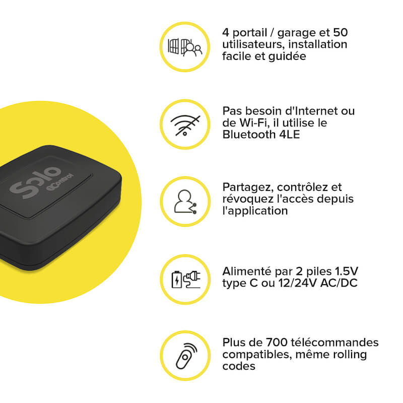 1Control - Solo - Ouvre Portail et Porte de Garage Bluetooth - Motorisation  de portail - Rue du Commerce