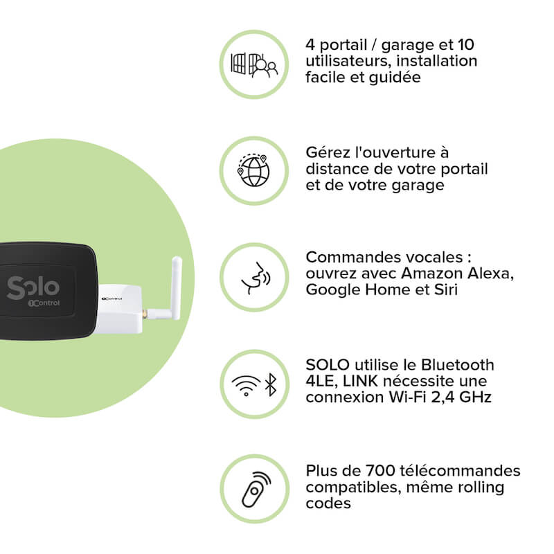 1Control - Solo - Ouvre Portail et Porte de Garage Bluetooth - Motorisation  de portail - Rue du Commerce