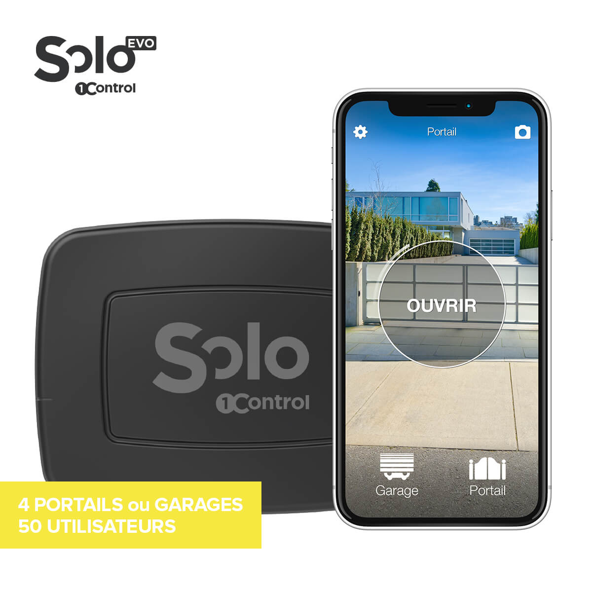 SOLO EVO ouvreportail depuis smartphone