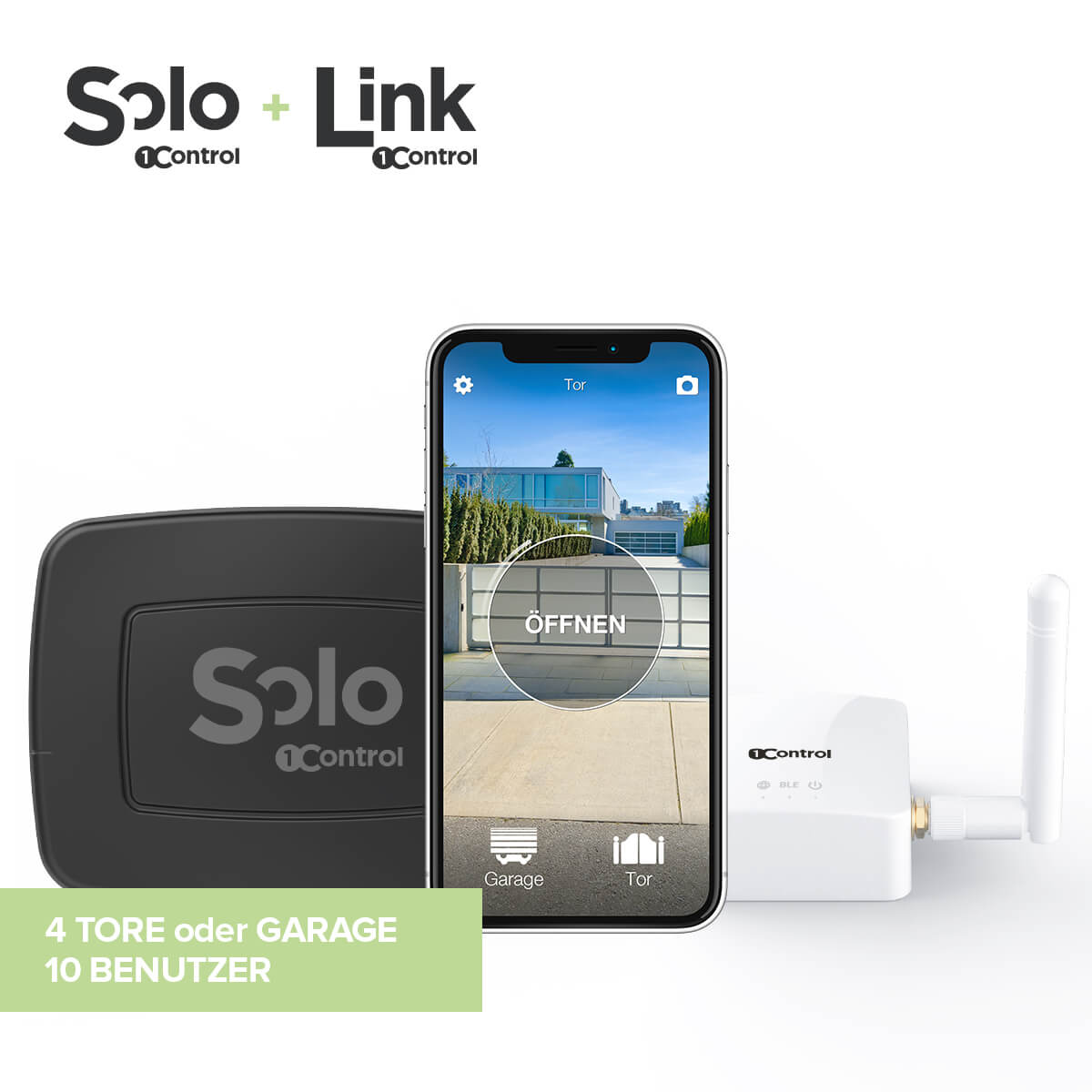 SOLO und LINK Toroffner vom Smartphone aus der Ferne und Sprachbefehle