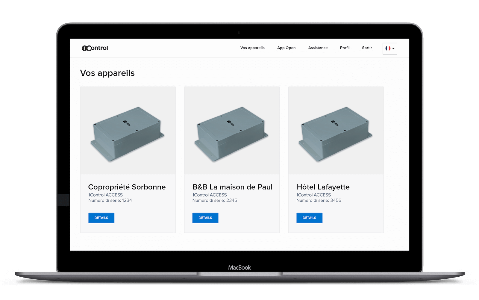 Côntrole acces des entrees de plusierurs copropriétés et succursales avec radiocommandes et smartphones