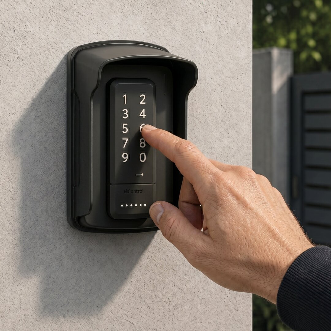 1Control PAD - smartes kabelloses PIN-Tastenfeld für Tore und Garagen von B&B und Airbnb