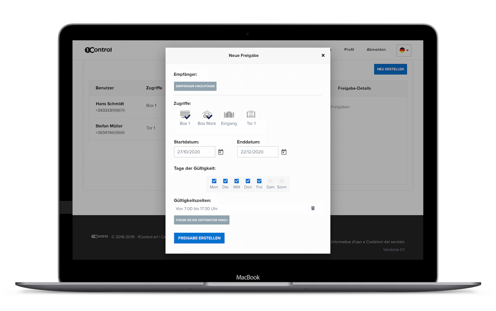 Firmeneingangsverwaltung Hausautomation